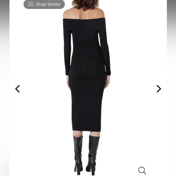 Bardot Off Shoulder Midi Knit Dress - Picture 2 of 5